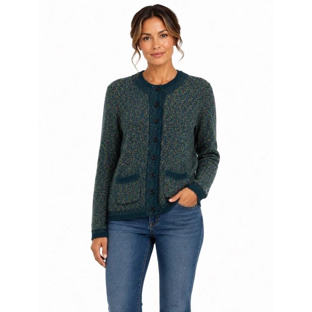 Brooks Brothers Womens Italian Yarn Twee Cardigan Small Preppy Academia Artsy